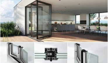 Drzwi składano-przesuwne Schüco AS FD 