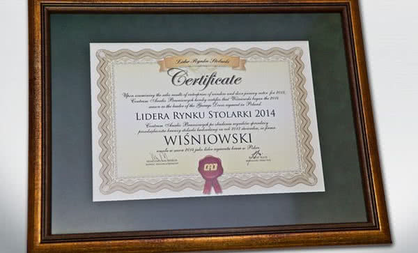 WIŚNIOWSKI Liderem Rynku Stolarki 2014