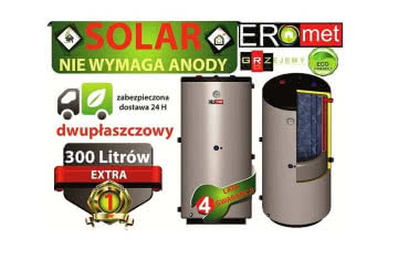 Dwupłaszczowy wymiennik 300 l solarny